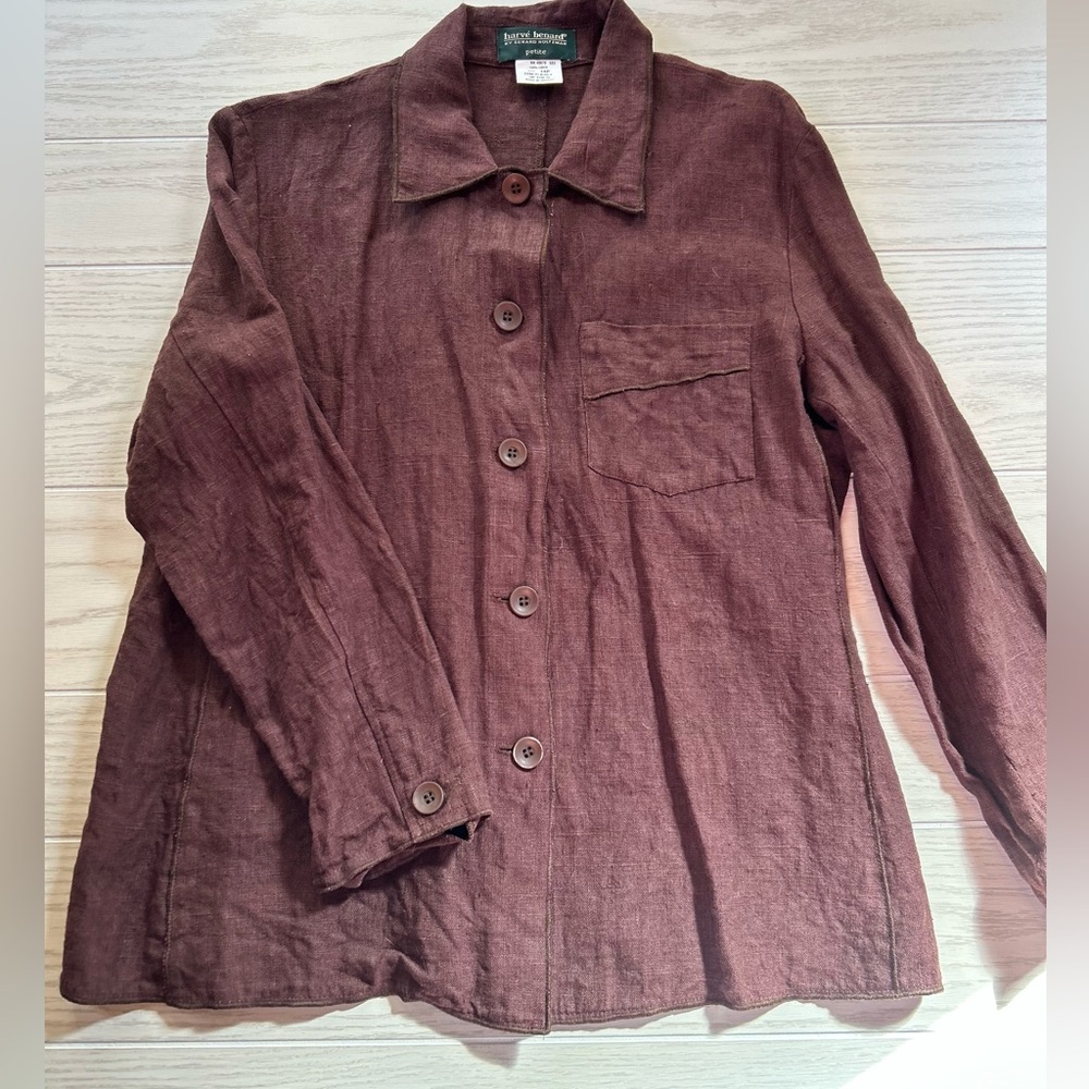 Harve Bernard made in Ukraine, linen blazer  shirt with buttons